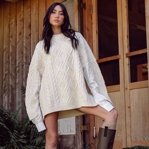 Lioness oversized knit sweater dress